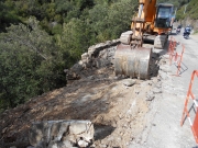 Chantiers du CG 07 - Réfection mur de soutènement - Malarce-sur-la-Thines
