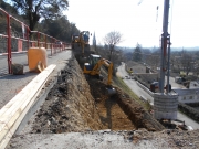 Chantiers du CG 07 - Réfection mur de soutènement - St-Sauveur de Cruzières