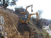 Chantiers du CG 07 - Réfection mur de soutènement - St-Sauveur de Cruzières