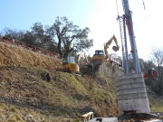 Chantiers du CG 07 - Réfection mur de soutènement - St-Sauveur de Cruzières