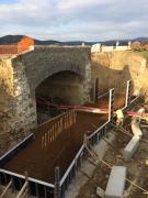 Extension d'un ouvrage hydraulique sur la RD1 - Vallon Pont d'Arc - Coffrage et ferraillage du radier de l'ouvrage