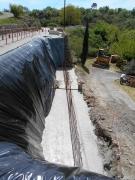 Fondation béton armé pour mur de soutènement - RD 901 - St-Paul le Jeune