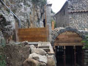 Pierres calcaires, construction voûte calcaire et voûte en galets éclatés