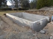 Réalisation d'une piscine béton - Résultat après décoffrage